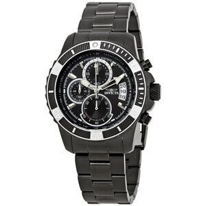 NWT Authentic Invicta Pro Diver Chronograph Black Dial Men's Watch